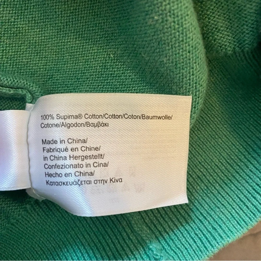 Men's Brooks Brothers V Neck 100% Supima Cotton Green Size Large - Picture 6 of 7